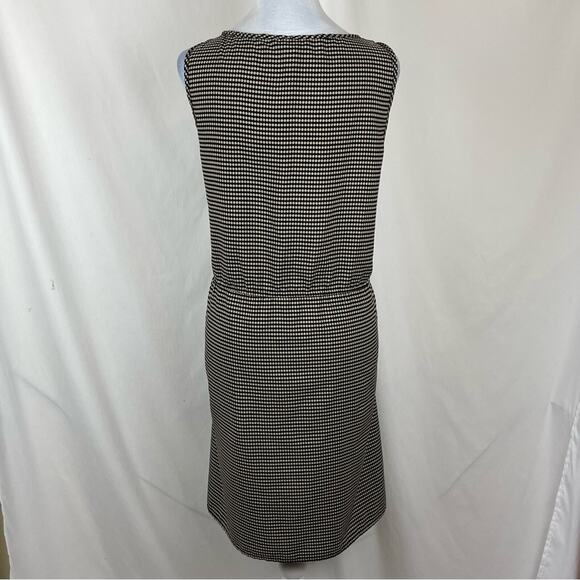 MNG Black W Tan Polka Dots Relaxed Fit Casual Dress NWOT Size 12 - Picture 5 of 11